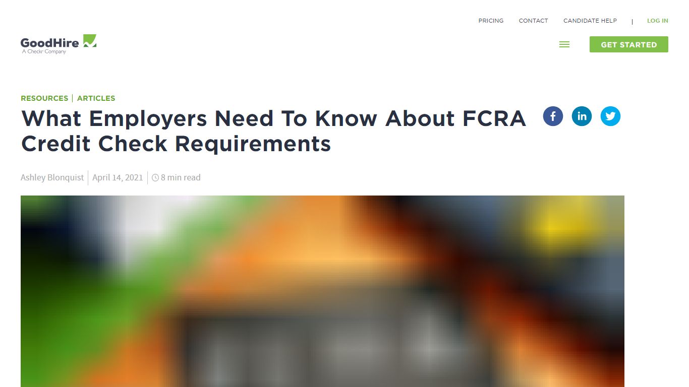 FCRA and Credit Background Checks | GoodHire