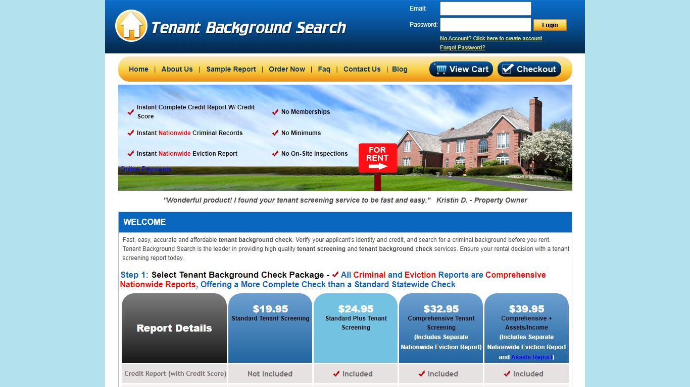 Tenant Screening | Landlord Credit Check and Background Check